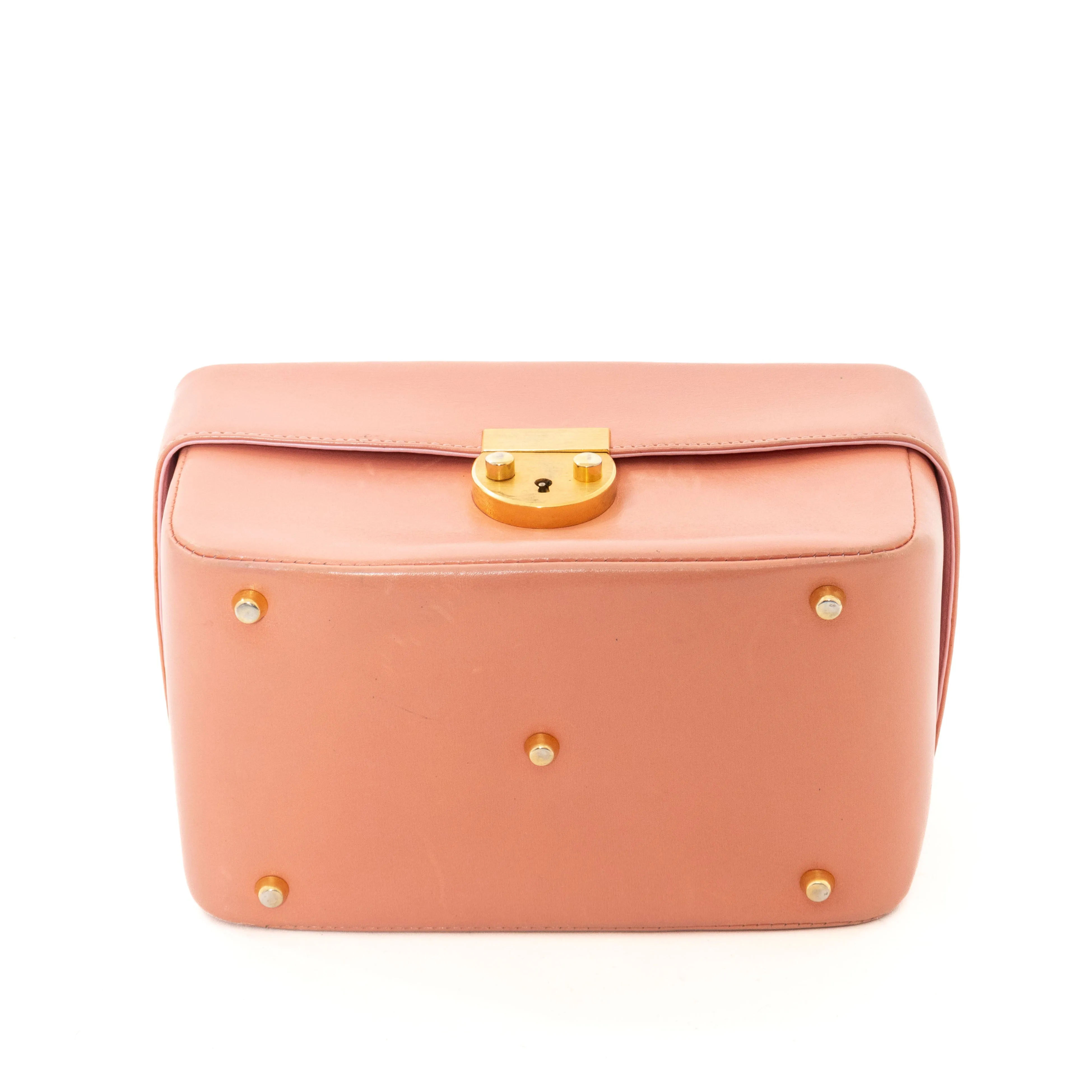 1990s Pink Leather Top Handle Bag