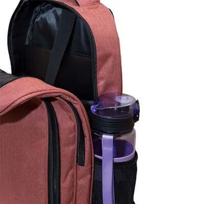 2 Tone Nylon Backpack With 3 Compartments