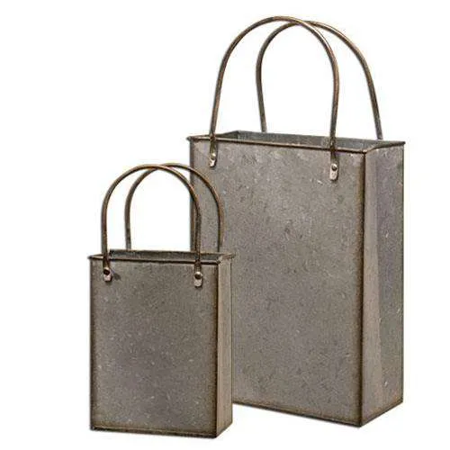 2/Set, Galvanized Totes