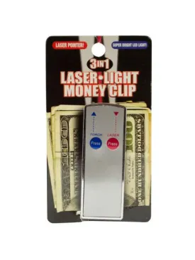 3 In 1 Laser Light Money Clip (Available in a pack of 24)