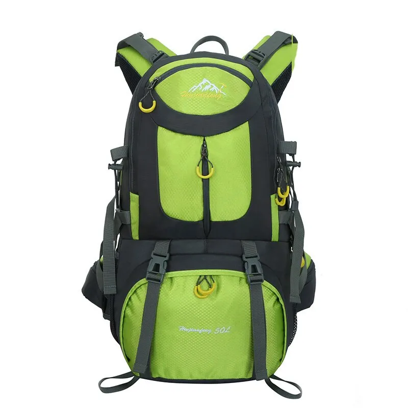 50L Outdoor Mountaineering Bags Water Repellent Nylon Shoulder