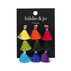 9 pk Tassel Charms - Rainbow