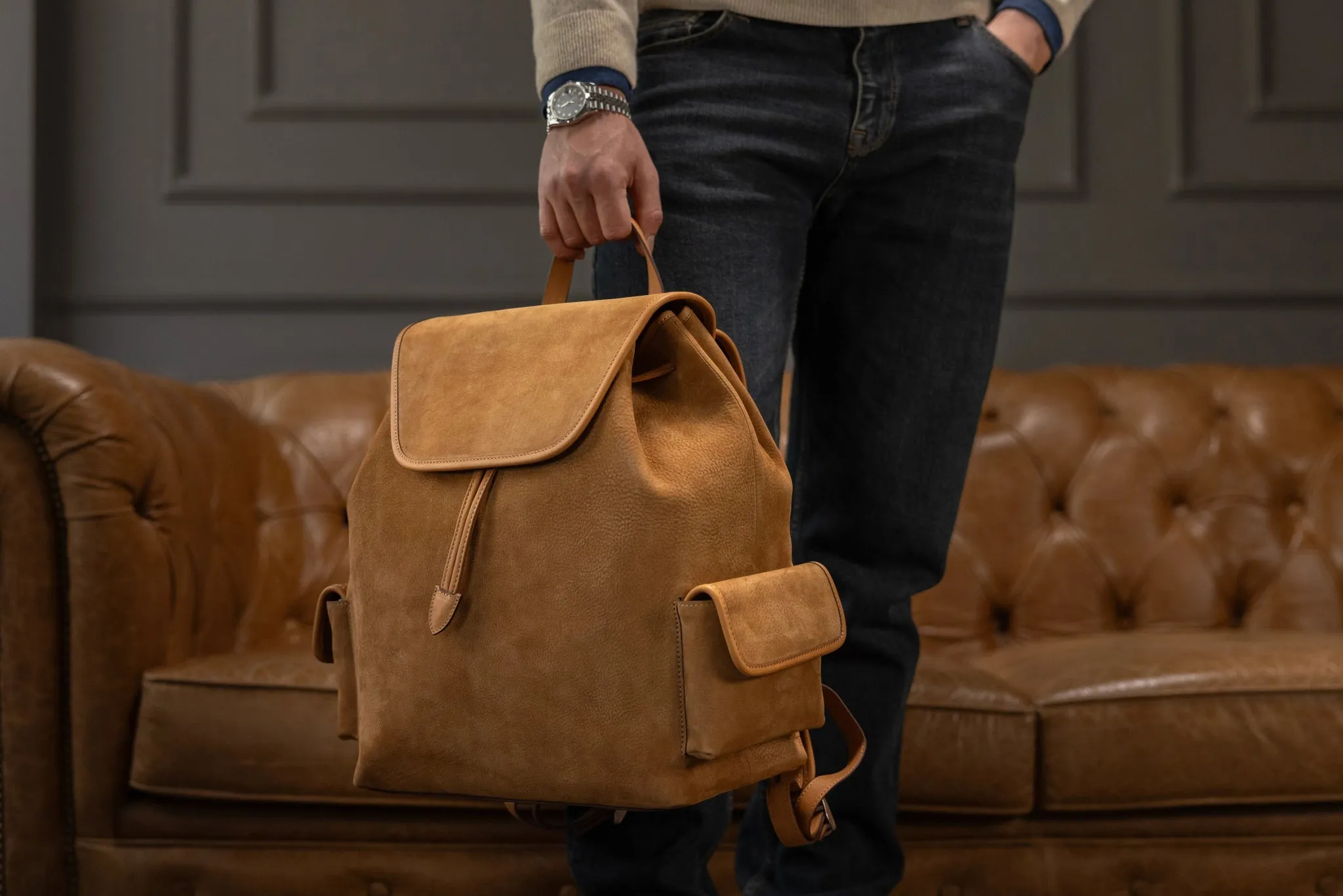 Backpack - Nubuck Camel 02