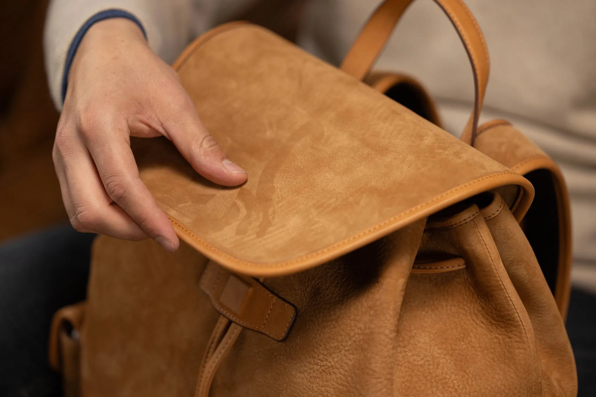 Backpack - Nubuck Camel 02