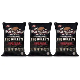 Bear Mountain BBQ All-Natural Hardwood Gourmet Smoker Pellets, 40 lbs (3 Pack)