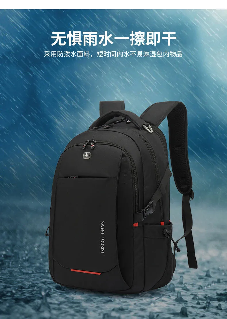 Black high capacity sport outdoor swagger bag backpack for business with European style