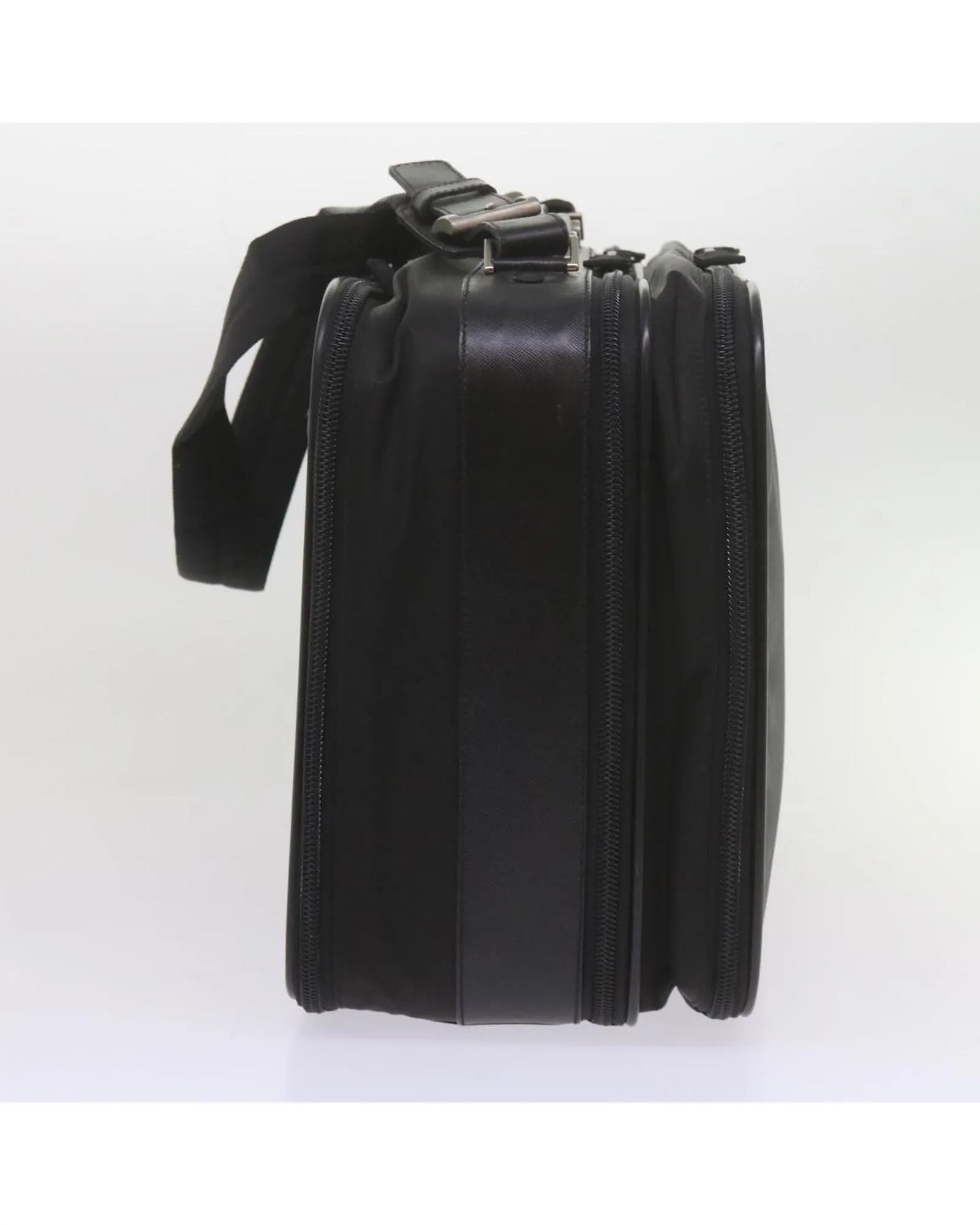 Black Nylon 2-Way Hand Bag with Shoulder Strap