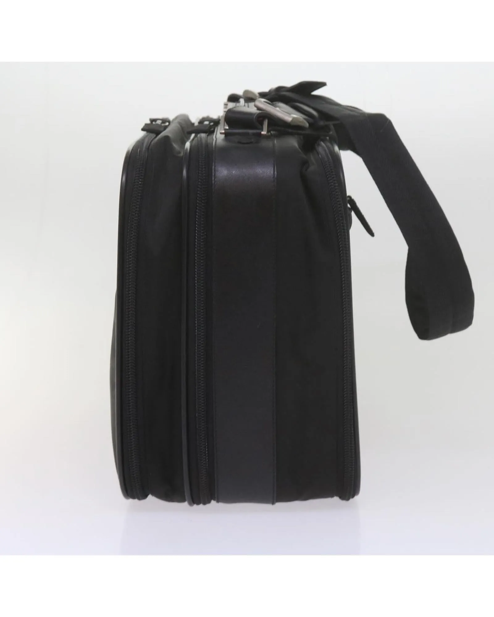 Black Nylon 2-Way Hand Bag with Shoulder Strap