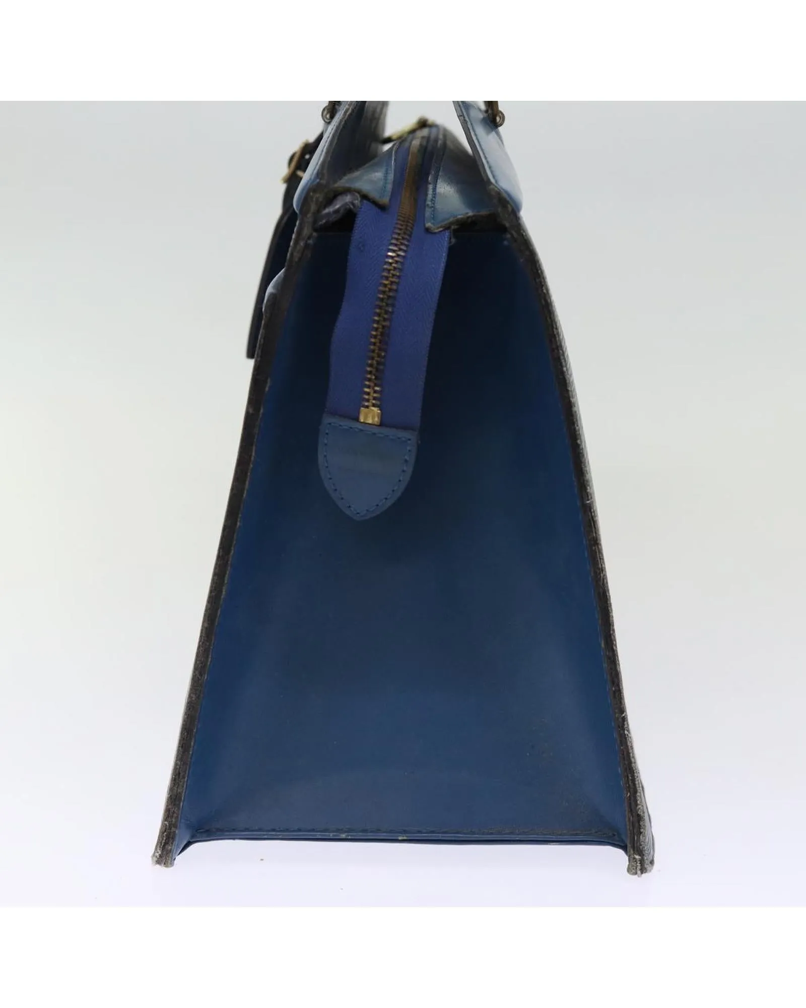 Blue Epi Leather Hand Bag with Name Tag and Accessories