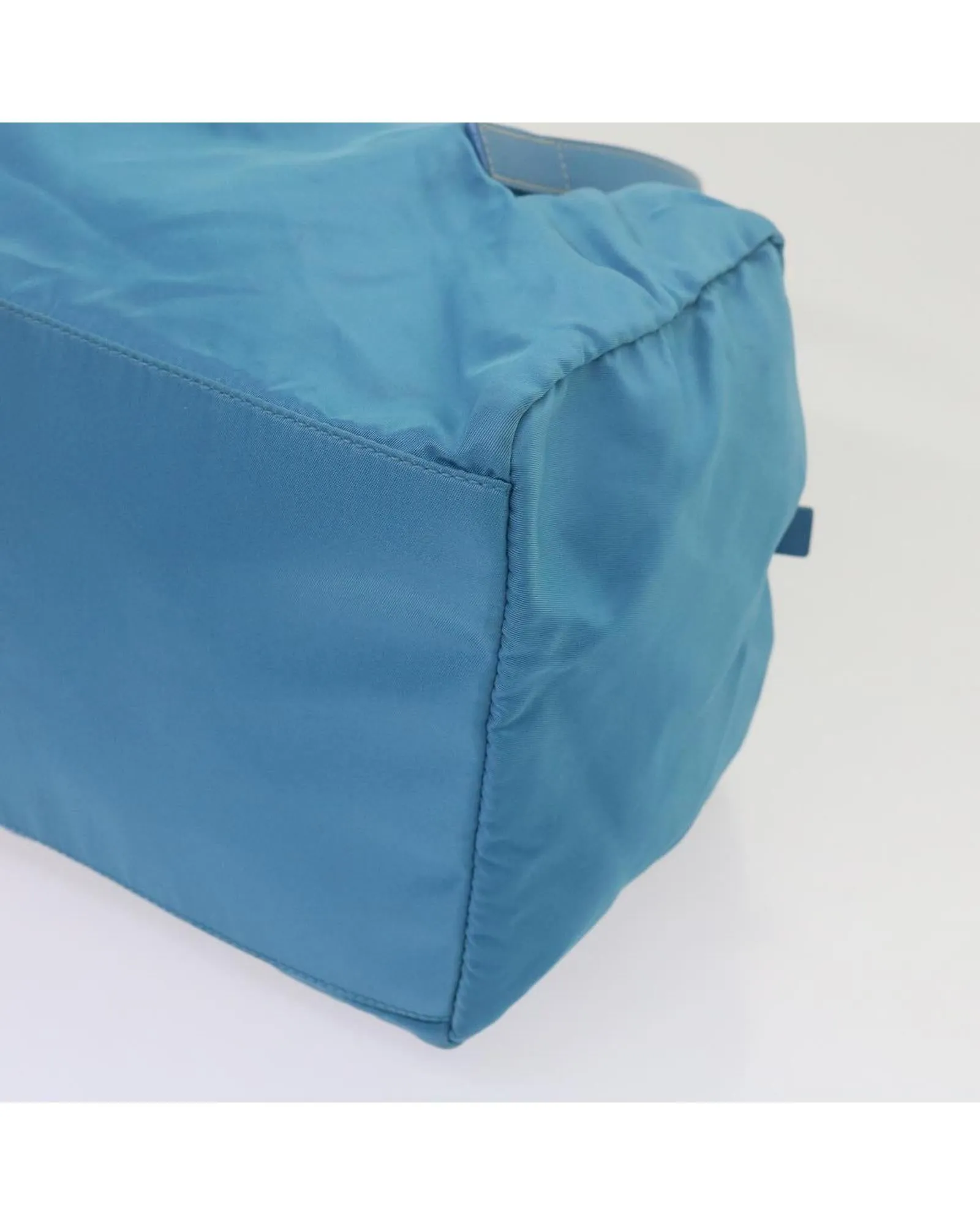 Blue Nylon Hand Bag with Dust Bag - Made in Italy (SKU 61706)