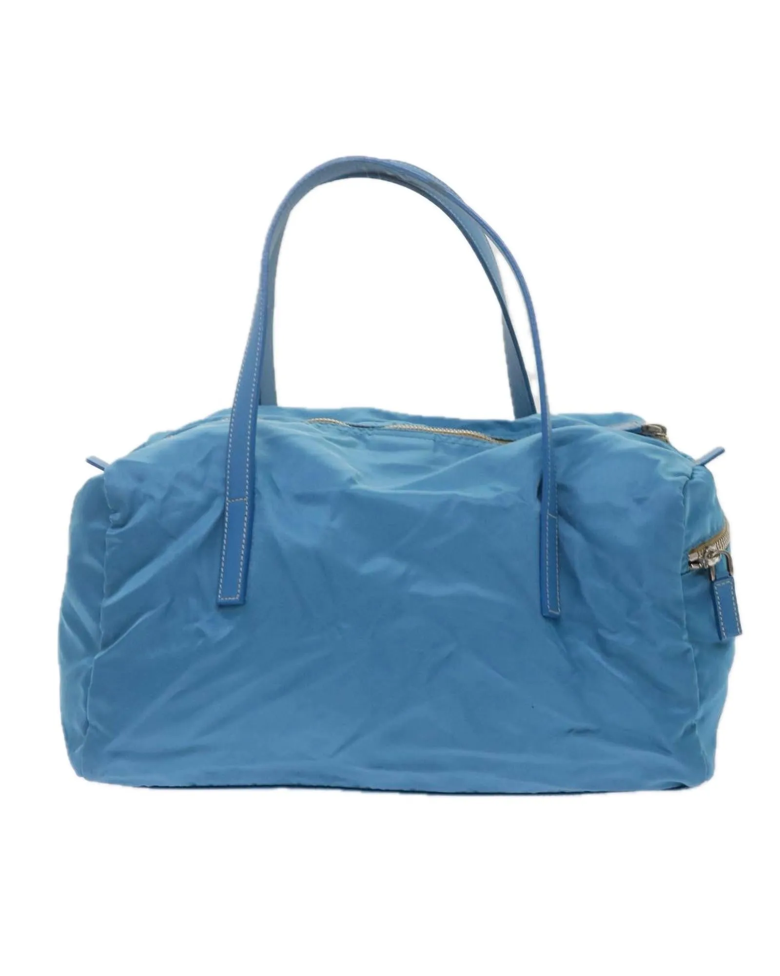 Blue Nylon Hand Bag with Dust Bag - Made in Italy (SKU 61706)