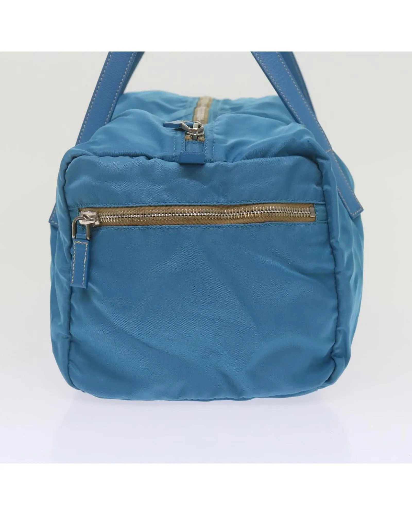 Blue Nylon Hand Bag with Dust Bag - Made in Italy (SKU 61706)