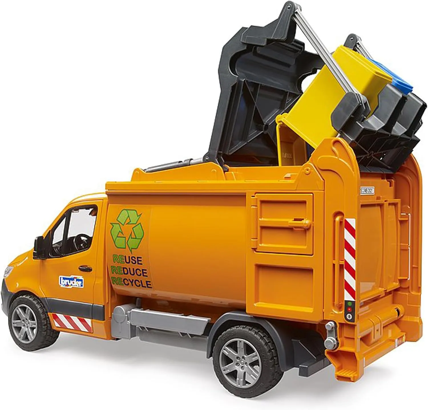 Bruder MB Sprinter Municipal Garbage Vehicle with Garbage Cans