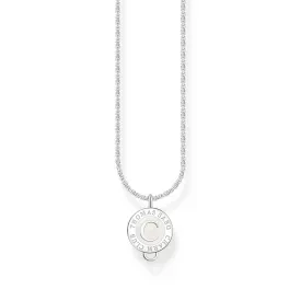 Charm necklace with cold enamel silver