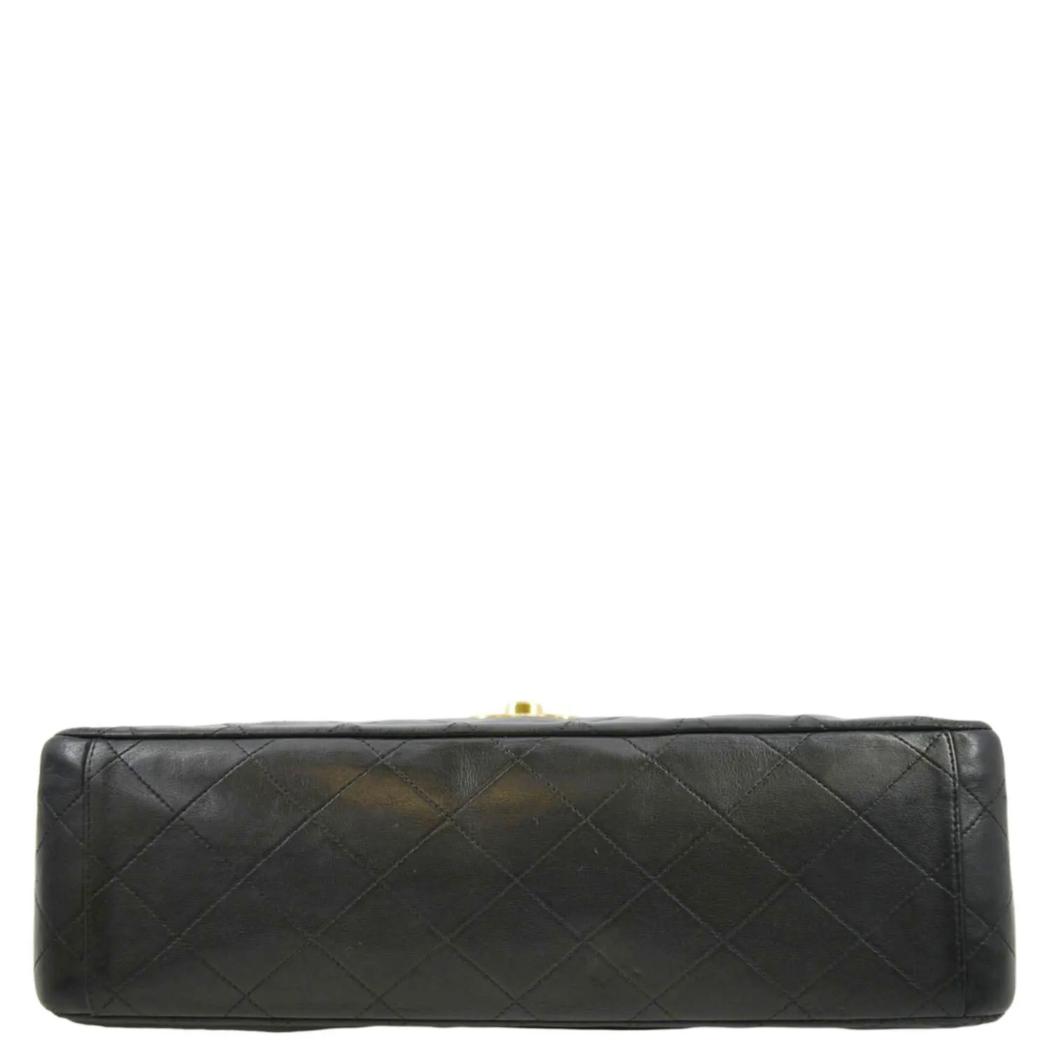 CL Maxi Vintage Flap Quilted Leather Shoulder Bag Black