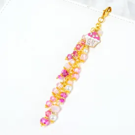 Cupcake Planner Charm with Pink Crystal Dangle