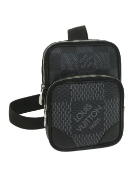 Damier Graphite Canvas Body Bag with Shoulder Strap