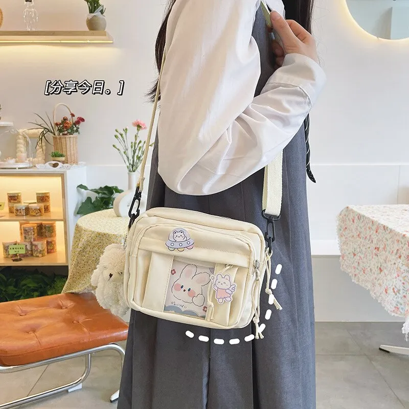 deanwangkt  Japanese Kawaii Crossbody Bags For Women Purses and Handbags Transparent Pocket Itabag Small JK Bag Bolsa Feminina Shoulder Bag