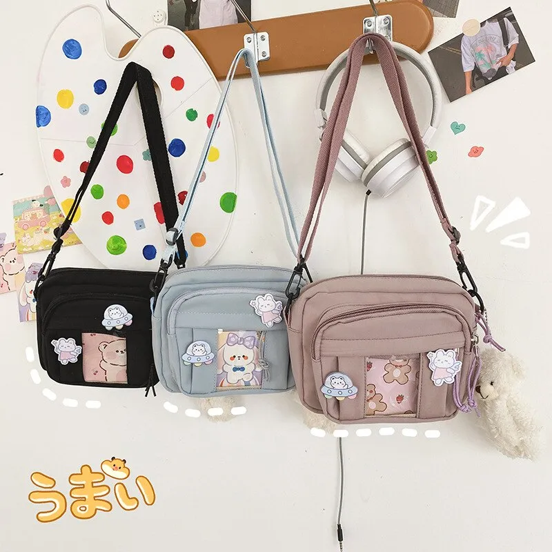 deanwangkt  Japanese Kawaii Crossbody Bags For Women Purses and Handbags Transparent Pocket Itabag Small JK Bag Bolsa Feminina Shoulder Bag