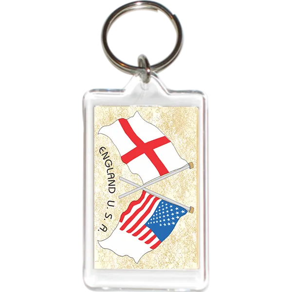 England - USA Friendship Acrylic Key Holders