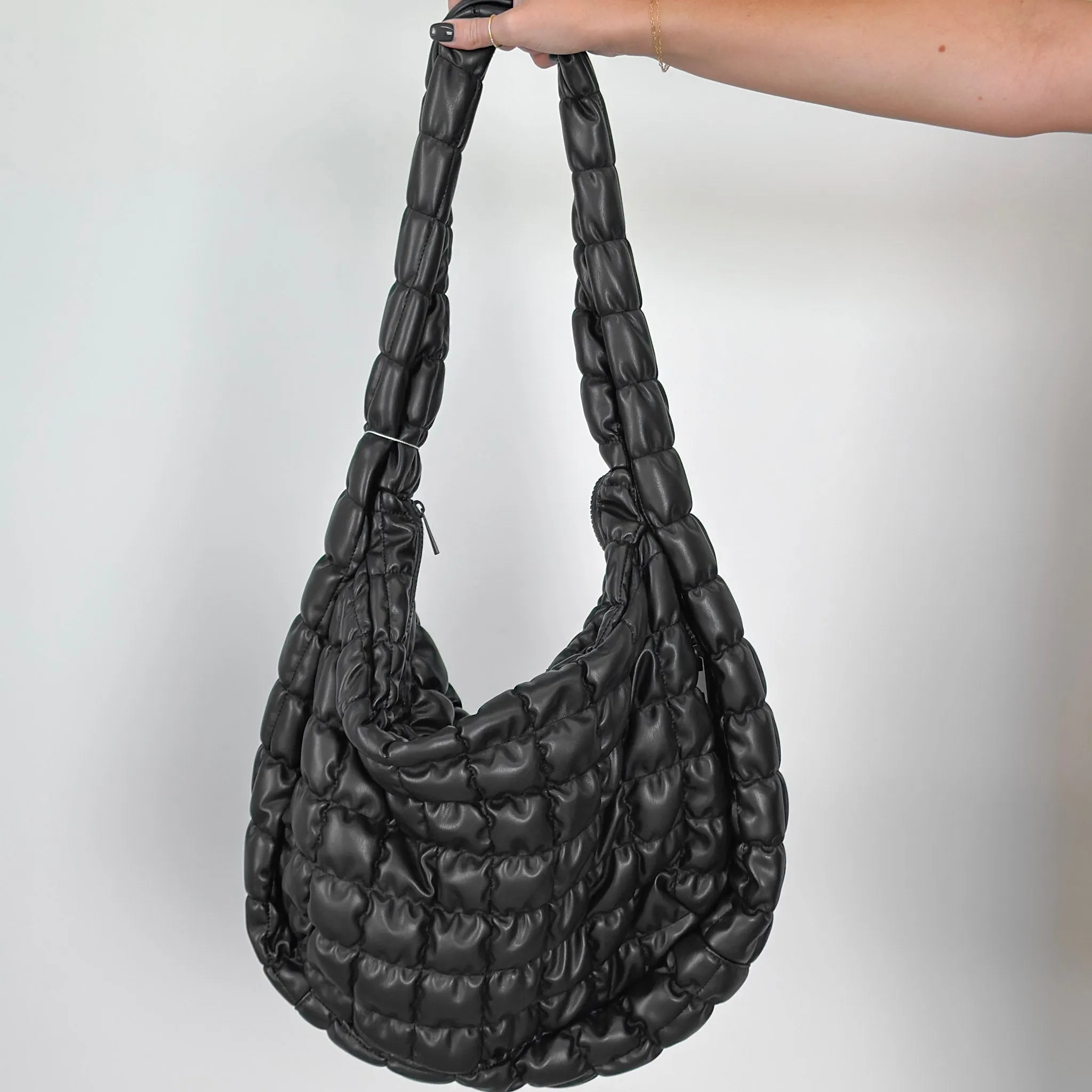 Faux Leather Quilted Bag