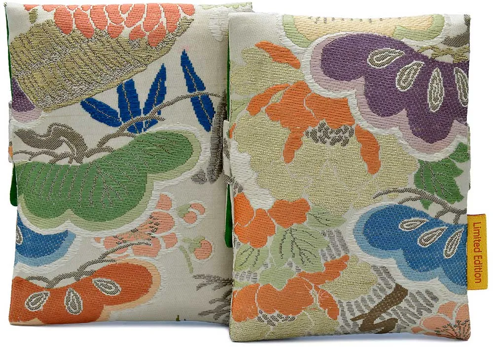 Floral Brocade - Japanese vintage silk foldover pouch