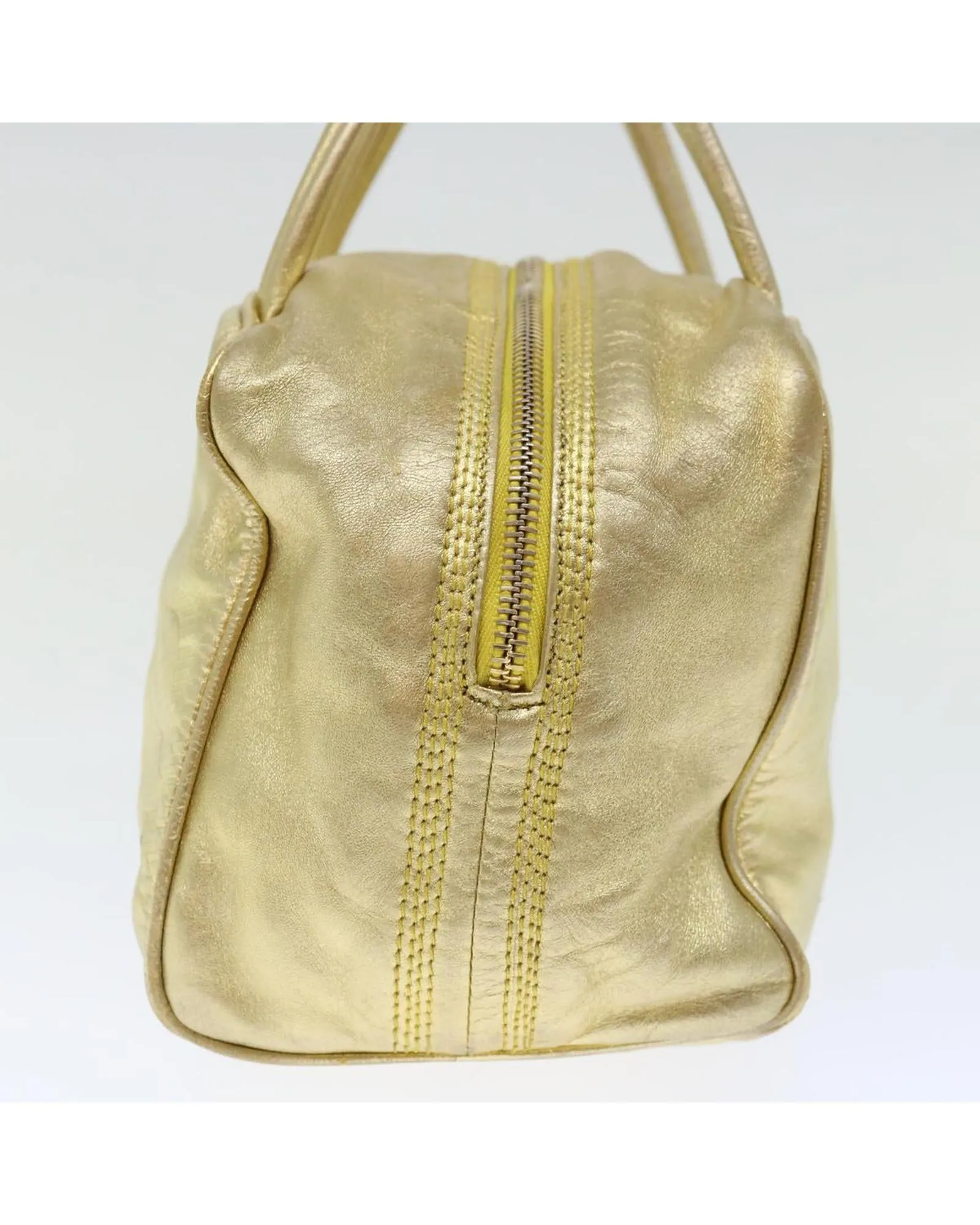 Golden Leather Hand Bag by Loewe