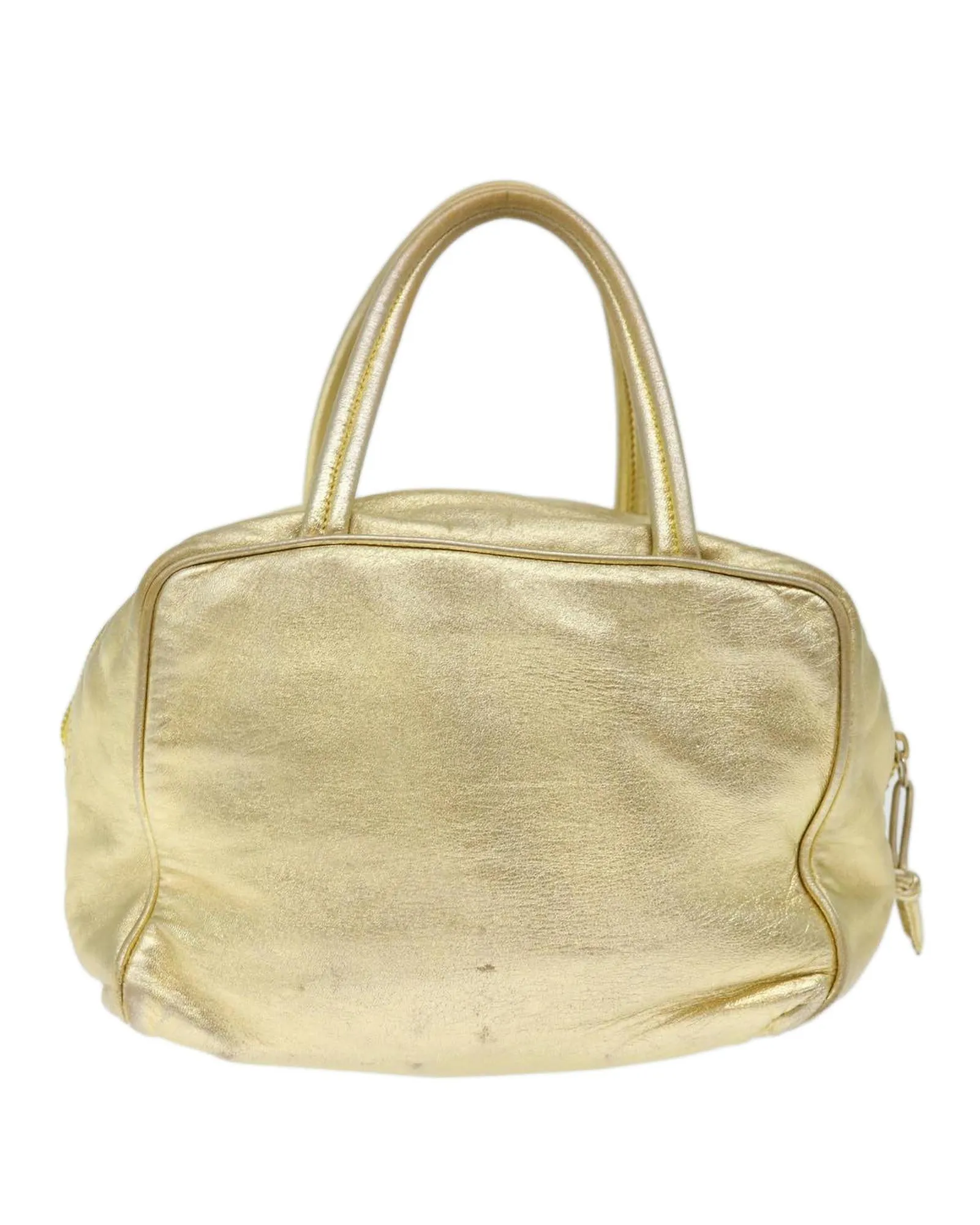 Golden Leather Hand Bag by Loewe