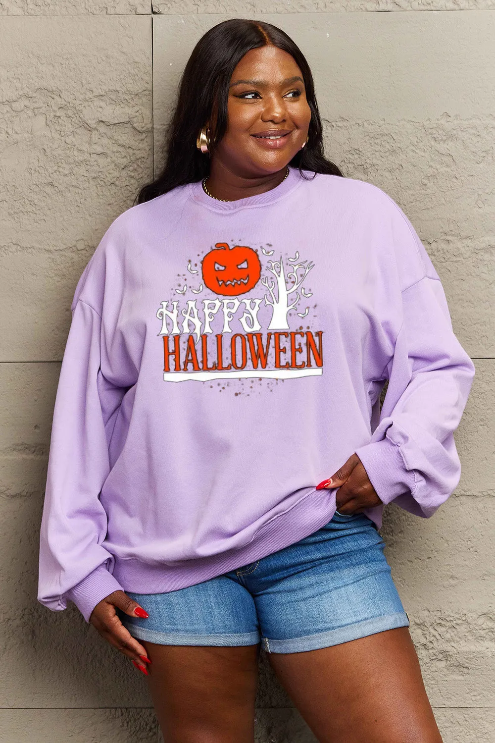 HAPPY HALLOWEEN Graphic Sweatshirt