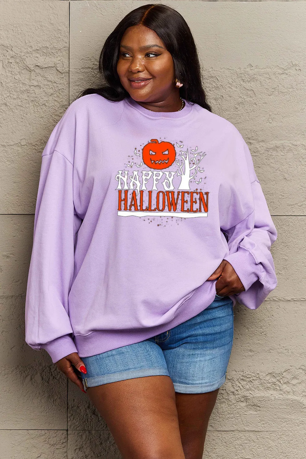 HAPPY HALLOWEEN Graphic Sweatshirt