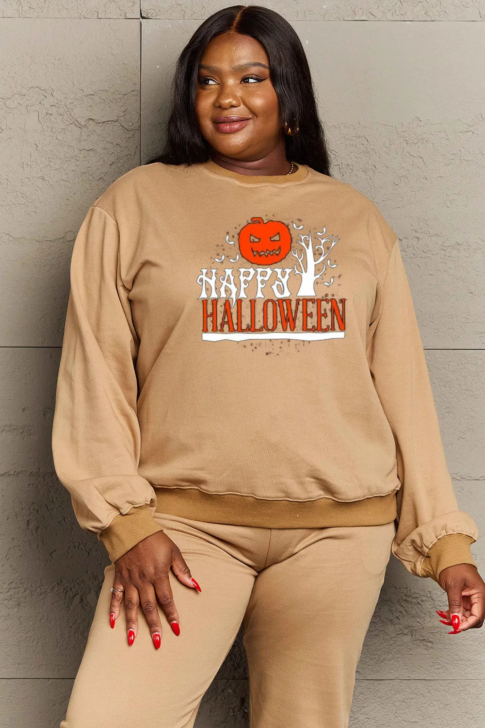 HAPPY HALLOWEEN Graphic Sweatshirt