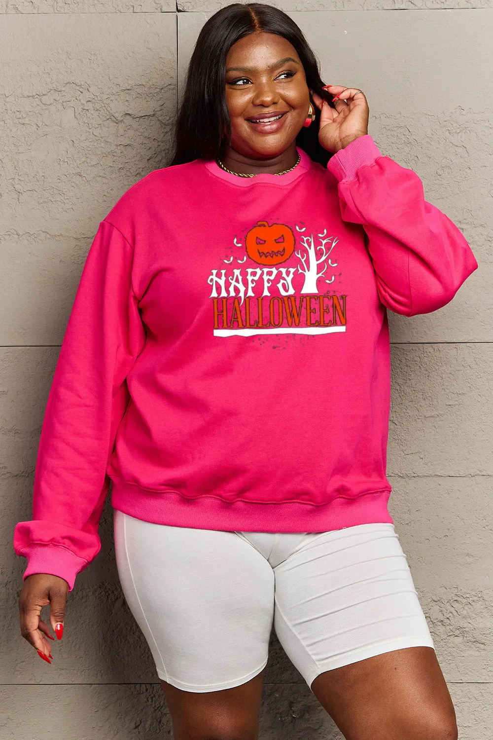 HAPPY HALLOWEEN Graphic Sweatshirt