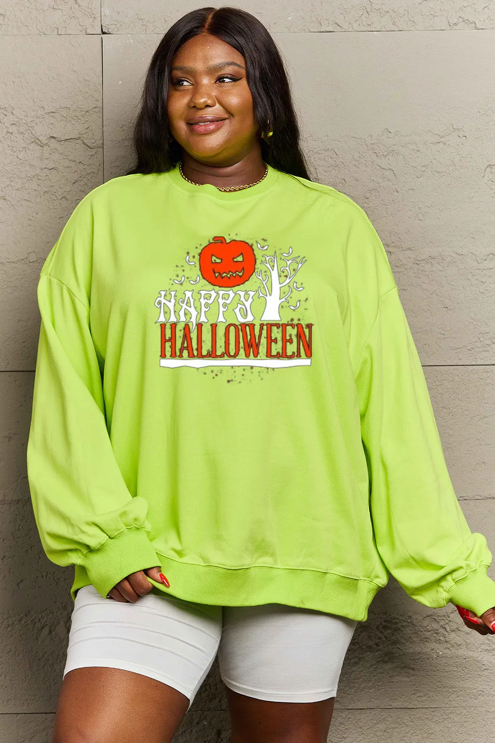 HAPPY HALLOWEEN Graphic Sweatshirt