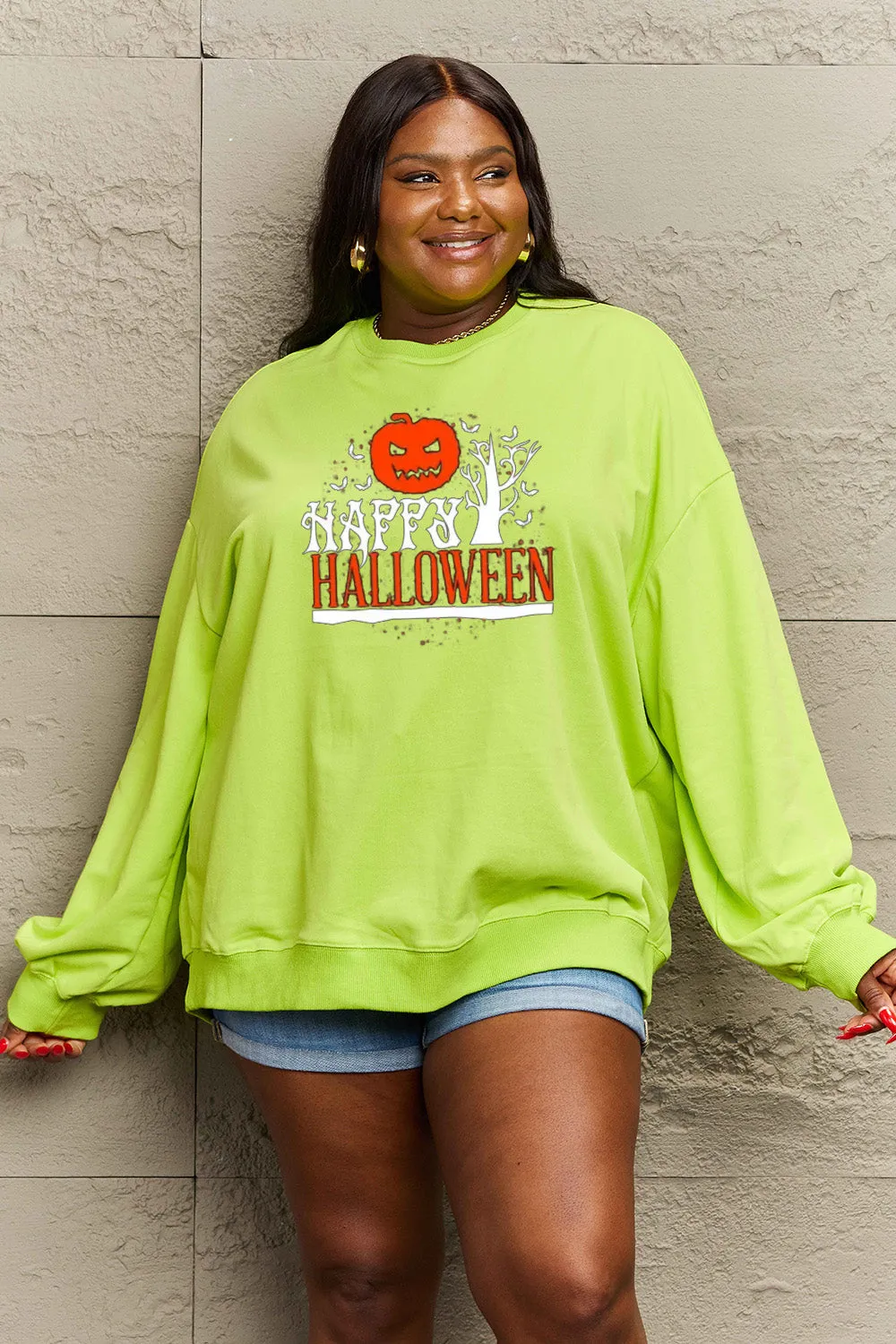 HAPPY HALLOWEEN Graphic Sweatshirt