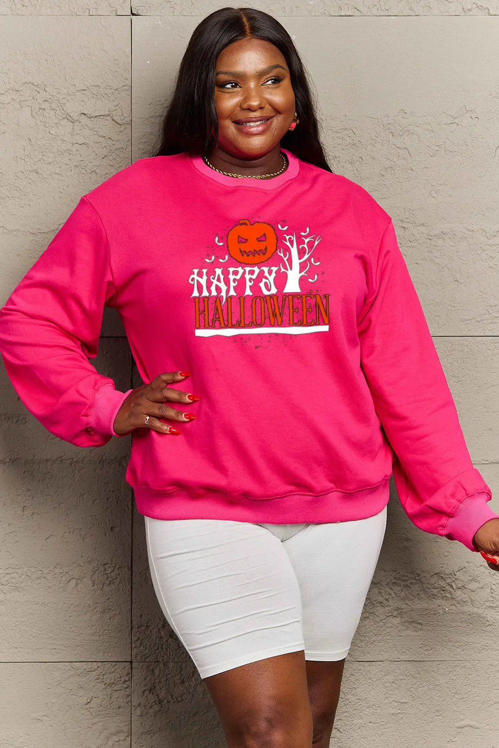 HAPPY HALLOWEEN Graphic Sweatshirt