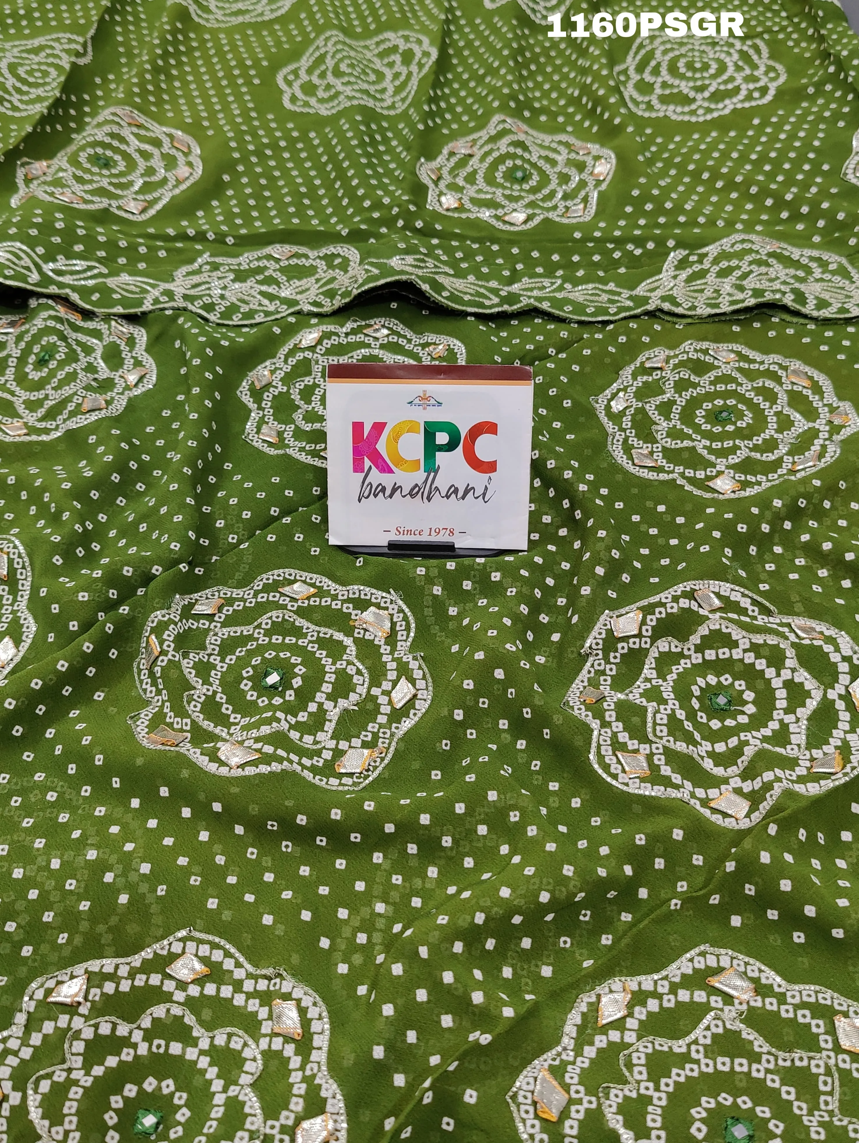 KcPc Exclusive New Launch Pure Georgette Bandhani Kacha Gotapatti Work Saree With Blouse AMT