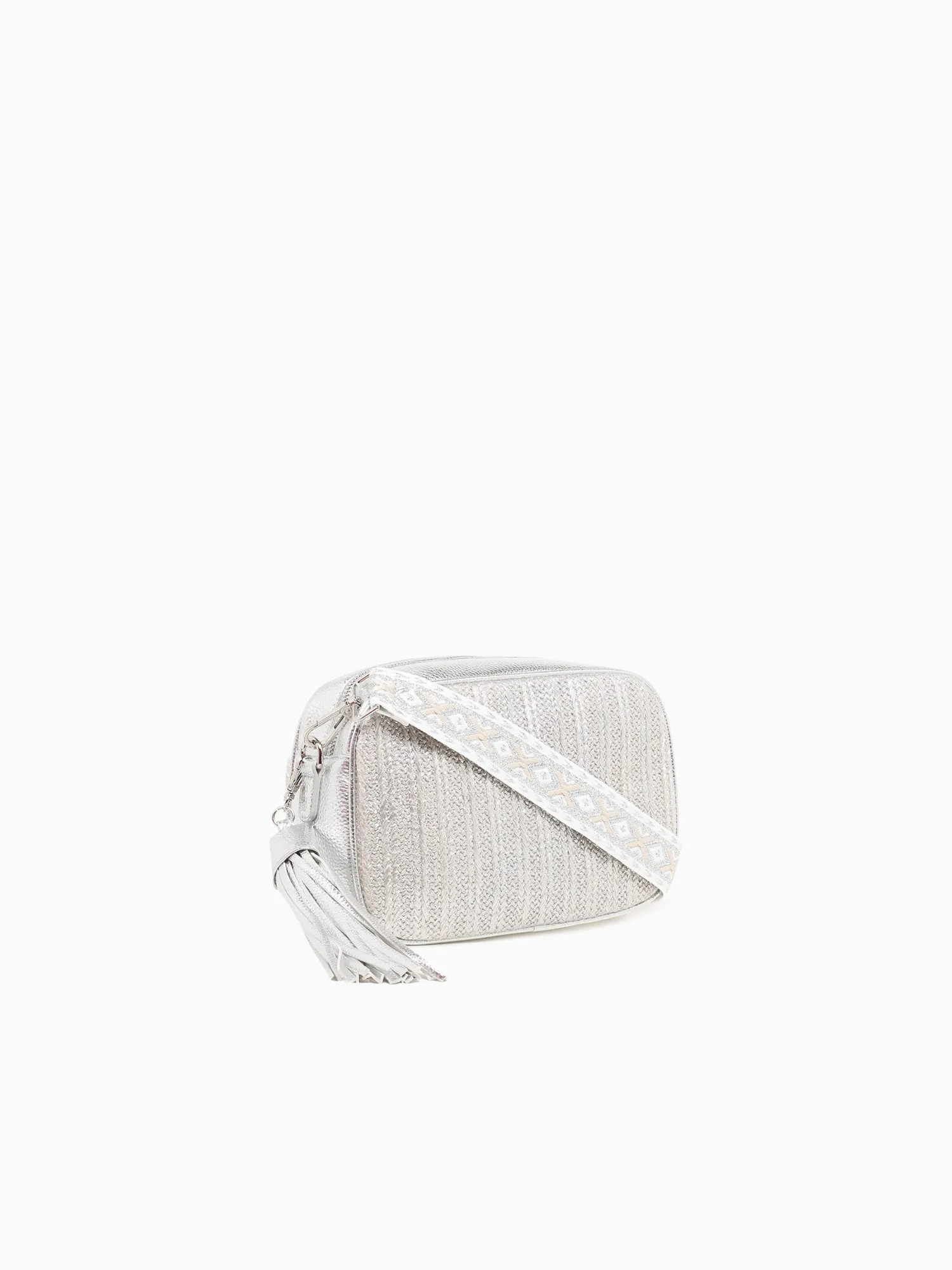 Kiara Shiny Crossbody Silver