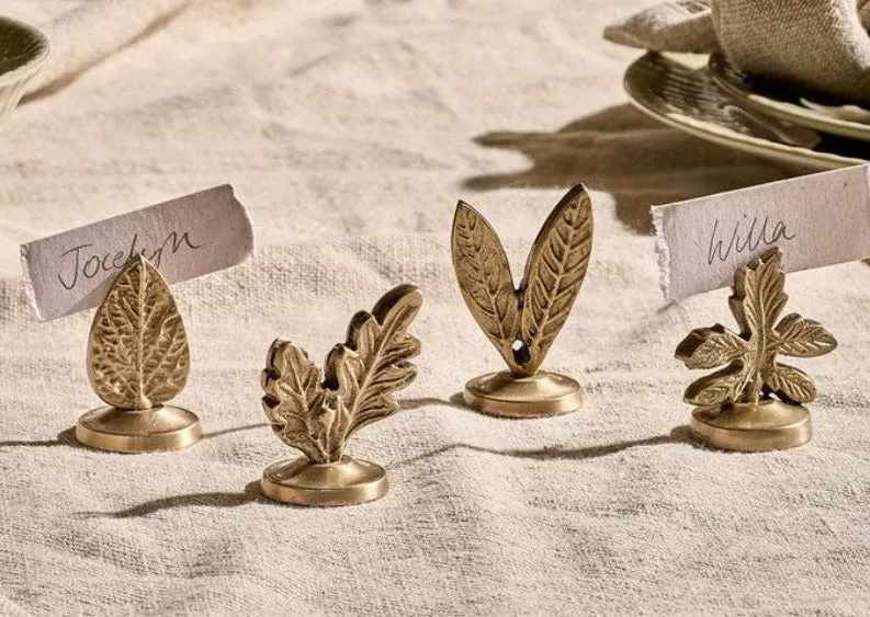 Leaf Place Card Holders - Set of Four