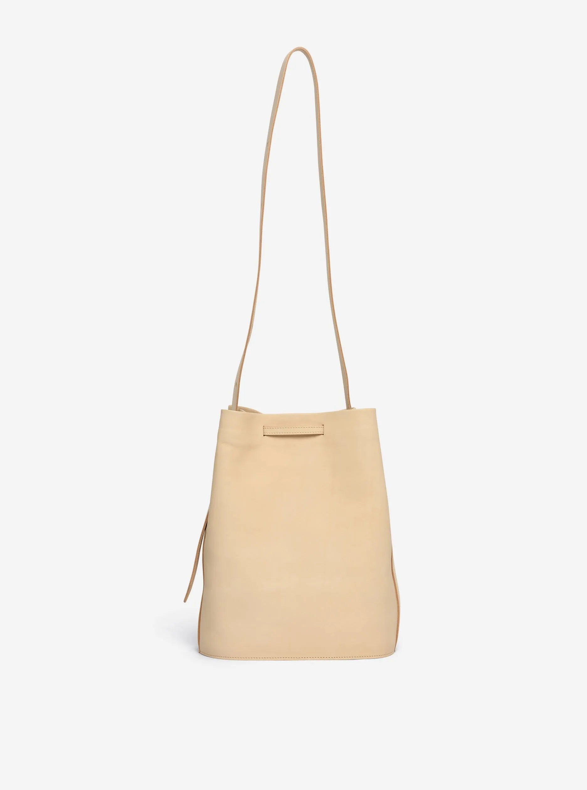 LEATHER BUCKET BAG "AB 103.1" IN NATURAL