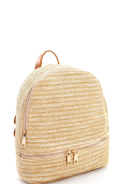 Lets Travel Straw Backpack