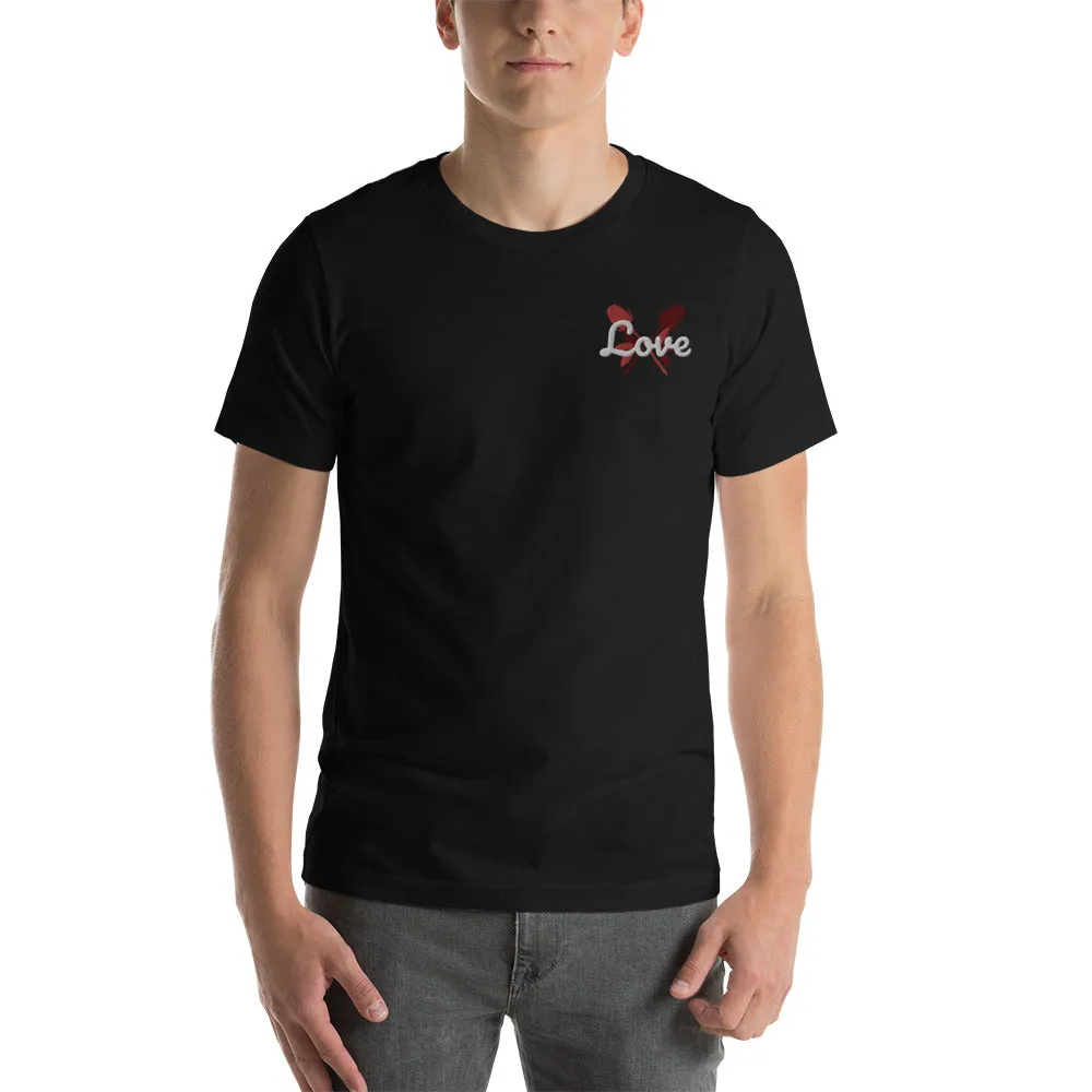 Love | embroidered unisex t-shirt