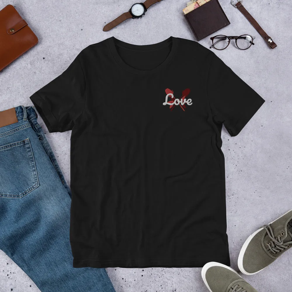 Love | embroidered unisex t-shirt