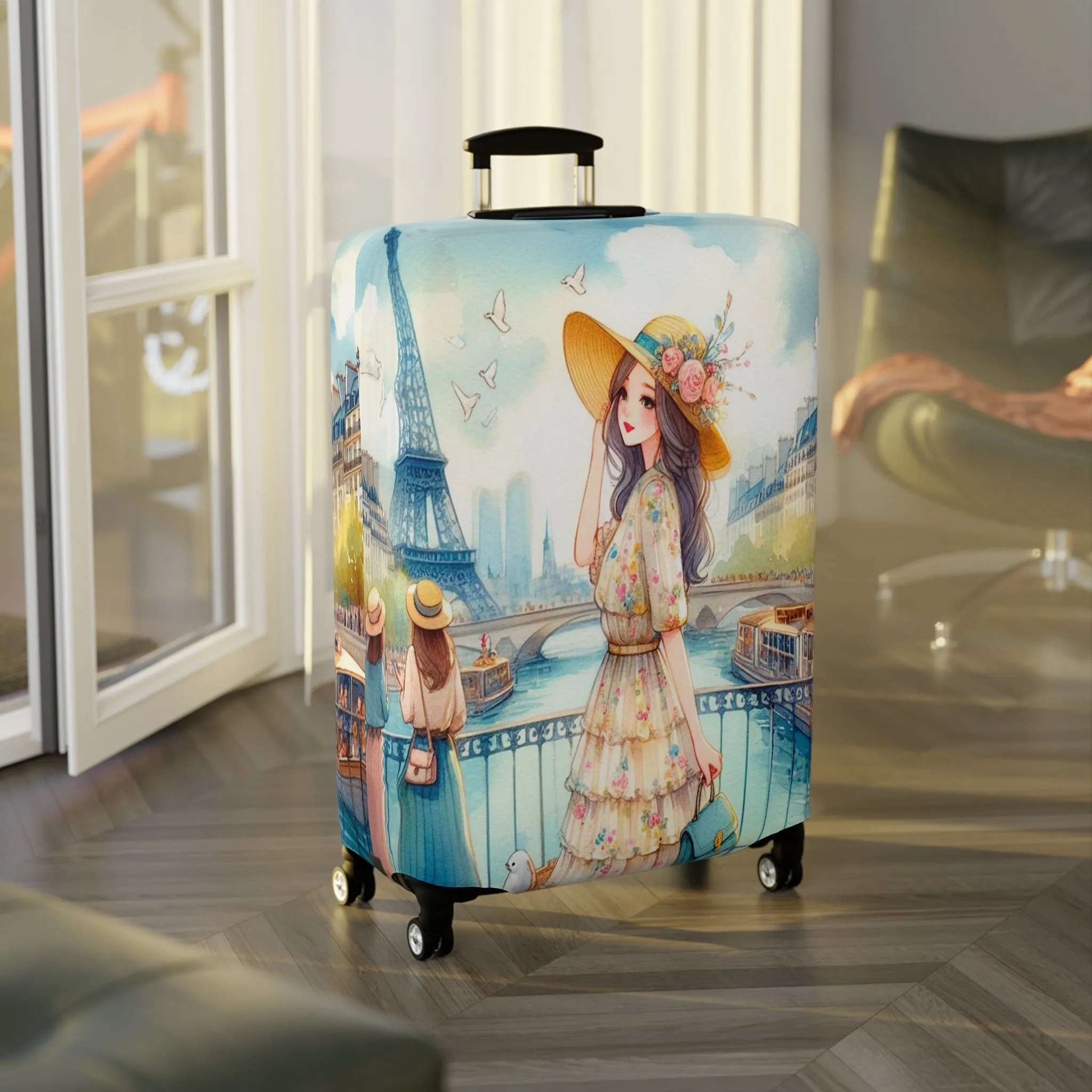 Luggage Cover, Just a Girl Who loves Travelling, awd-2109