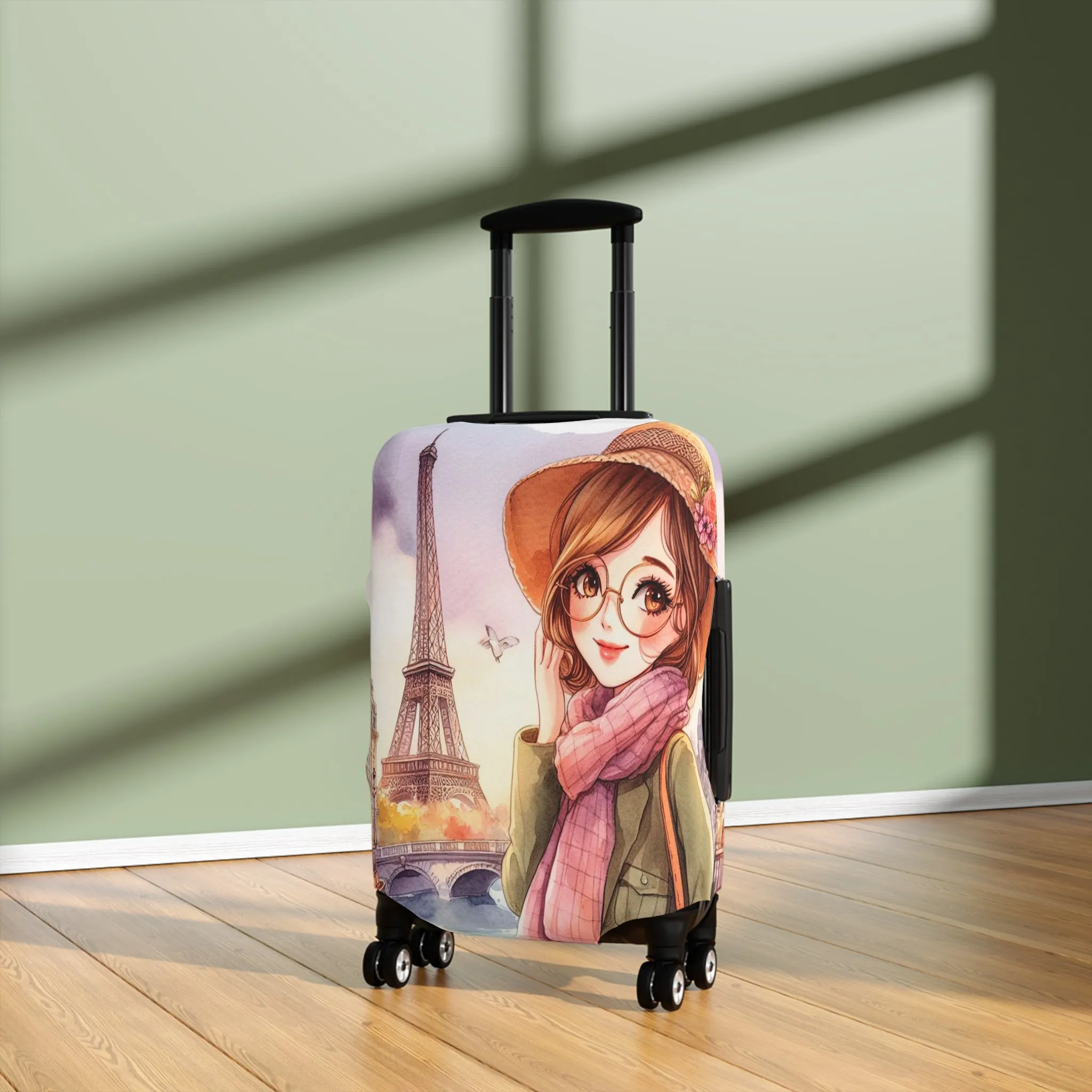 Luggage Cover, Just a Girl Who loves Travelling, awd-2112