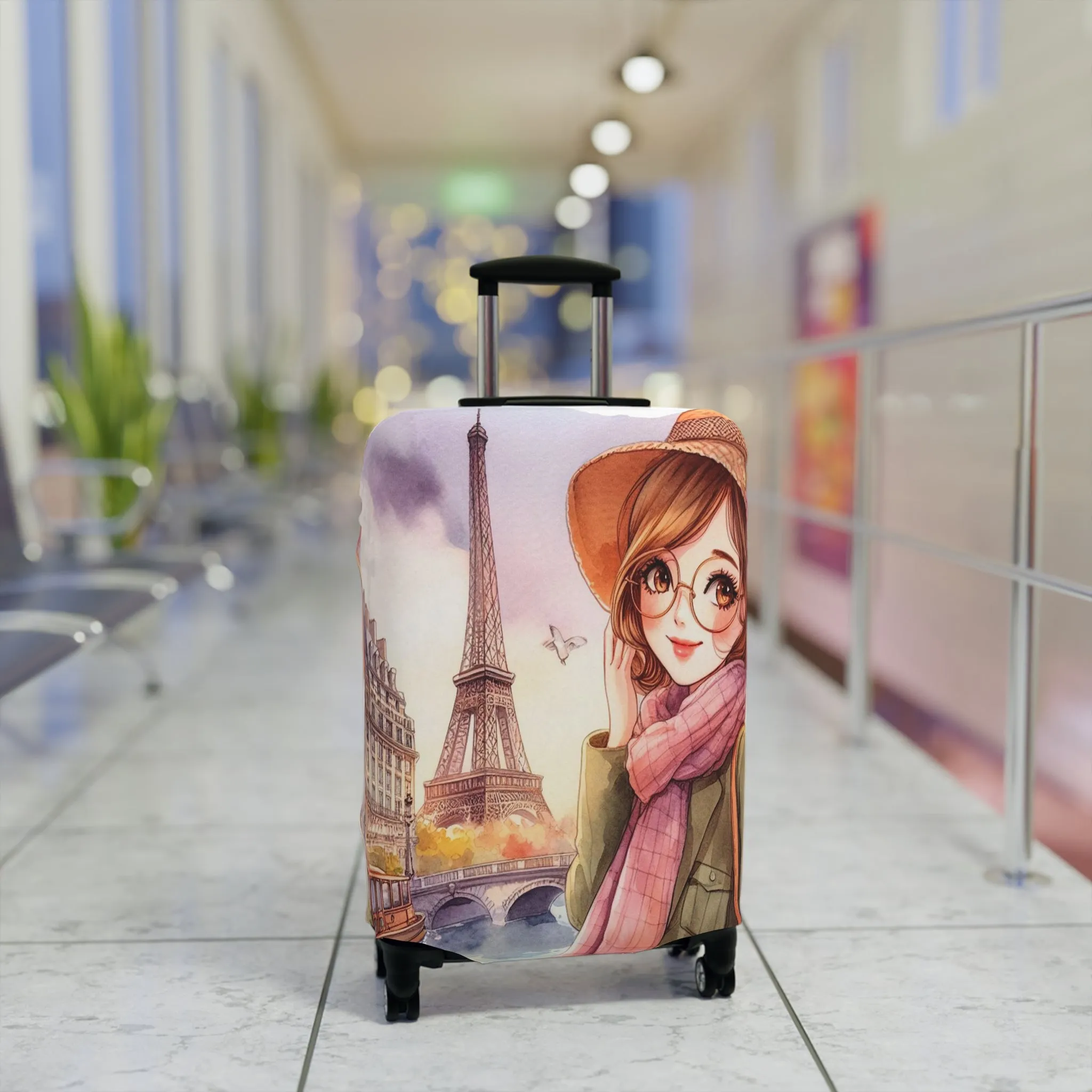 Luggage Cover, Just a Girl Who loves Travelling, awd-2112