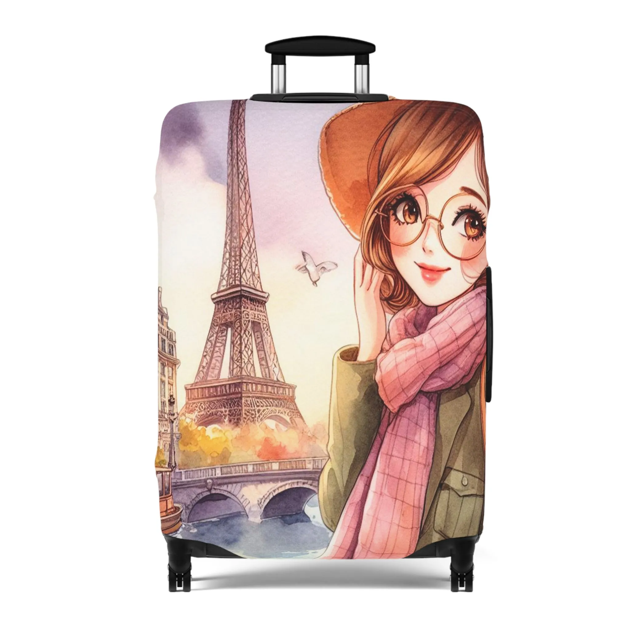 Luggage Cover, Just a Girl Who loves Travelling, awd-2112