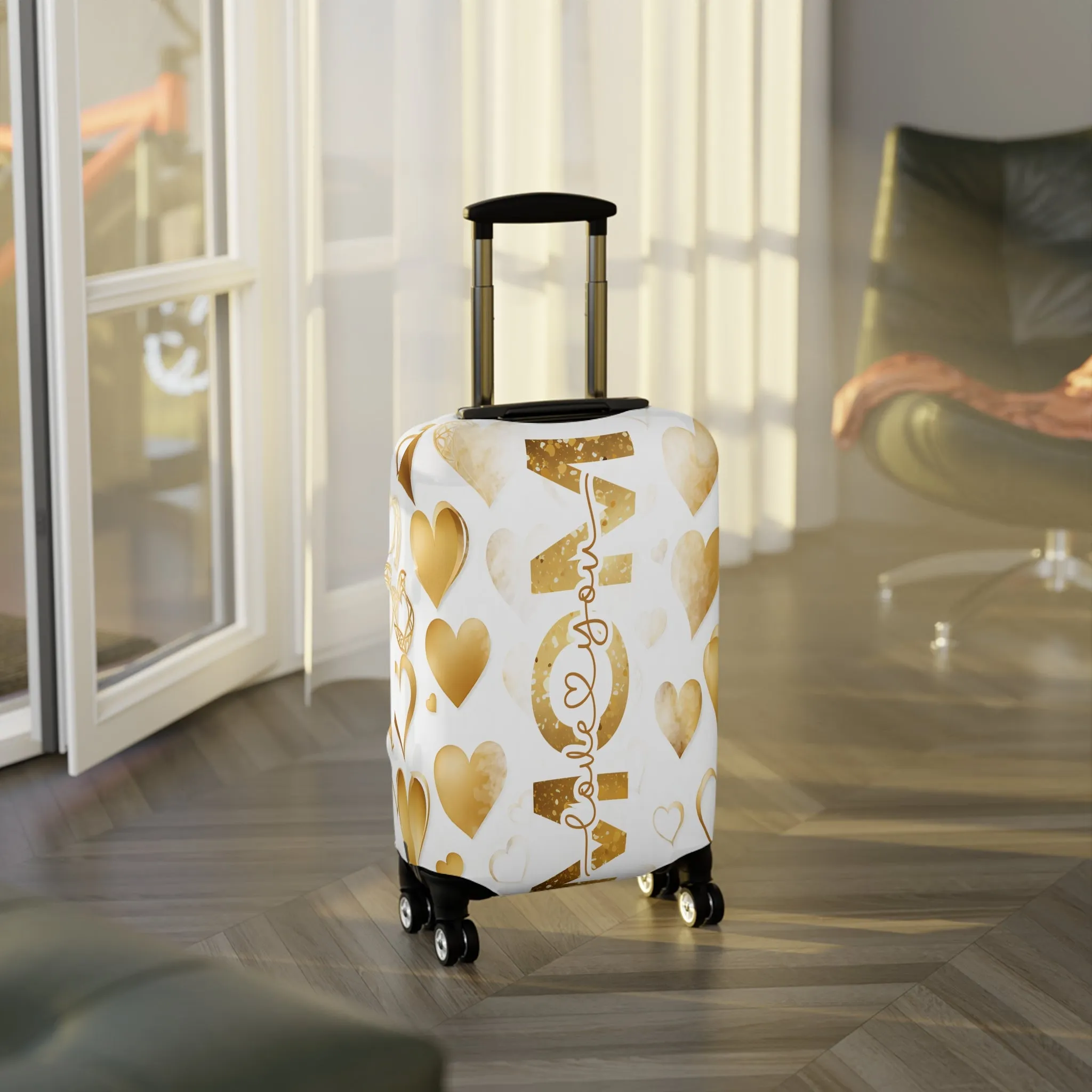 Luggage Cover, Mom, Hearts, awd-1442