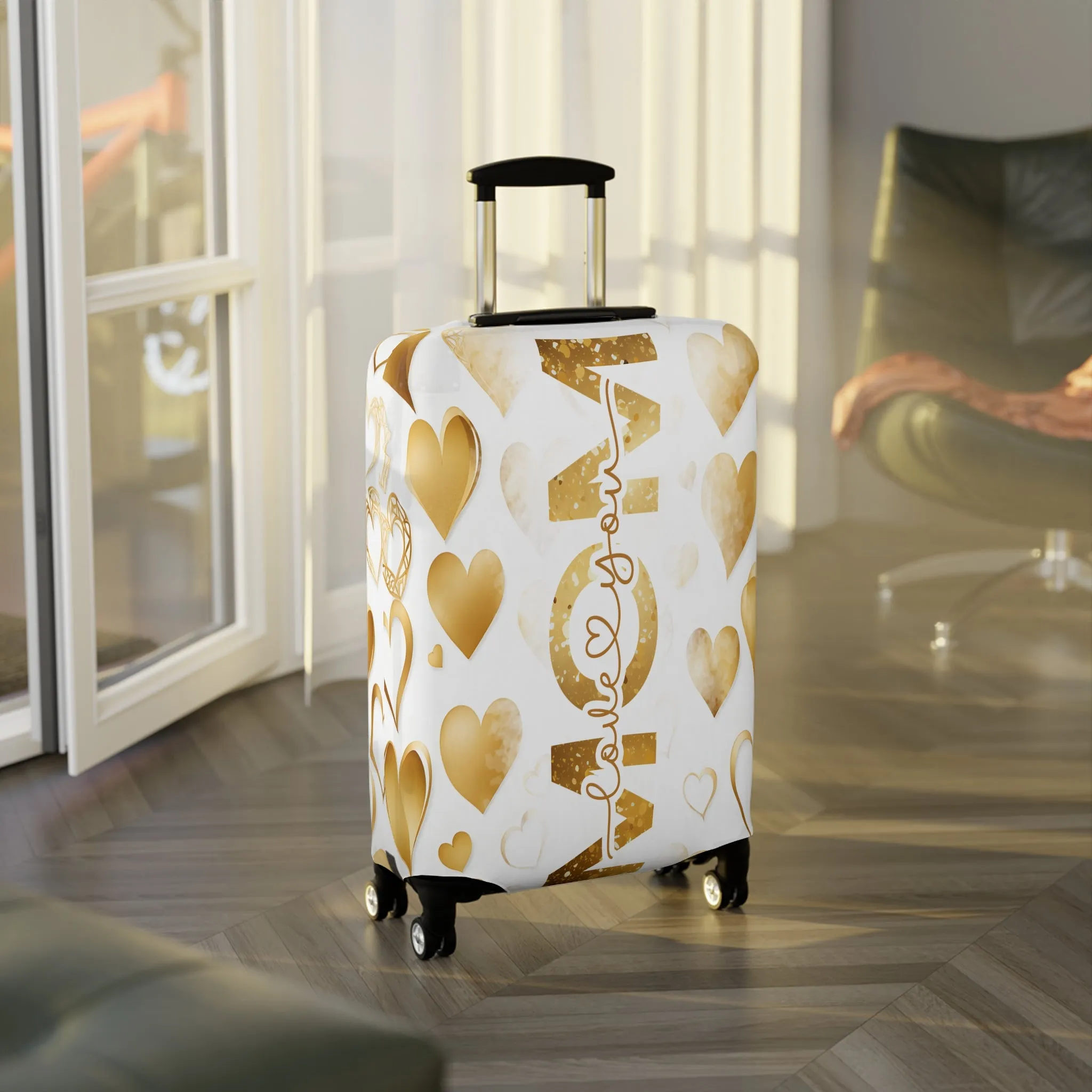 Luggage Cover, Mom, Hearts, awd-1442