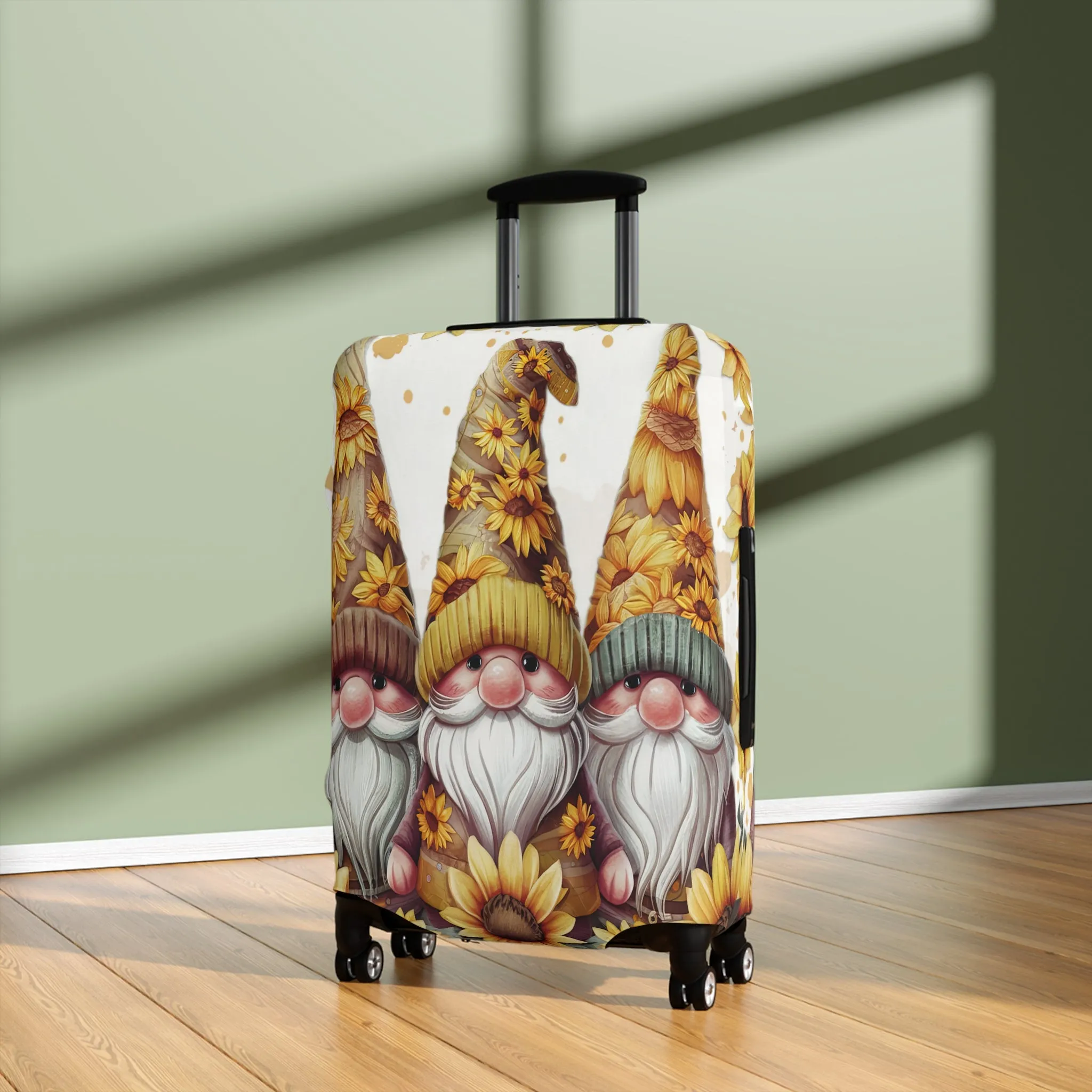 Luggage Cover, Sunflowers, Gnomes, awd-1744