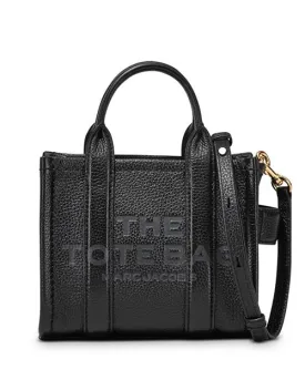 MARC JACOBS Leather Mini Tote, Black